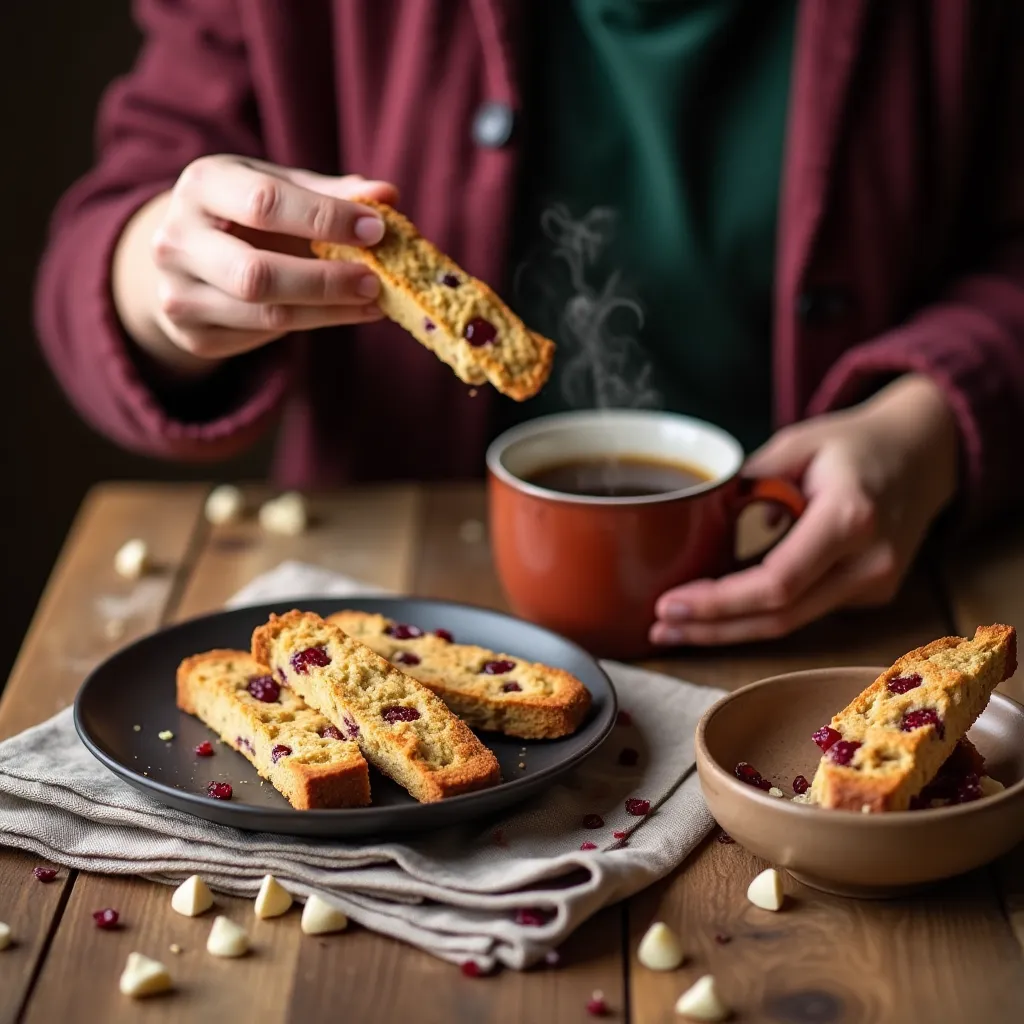 almond cranberry with white chocolate glaze recipe