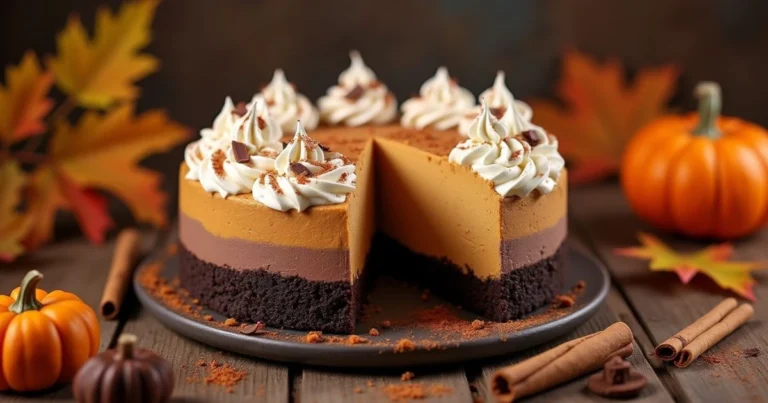 pumpkin chocolate mousse cake