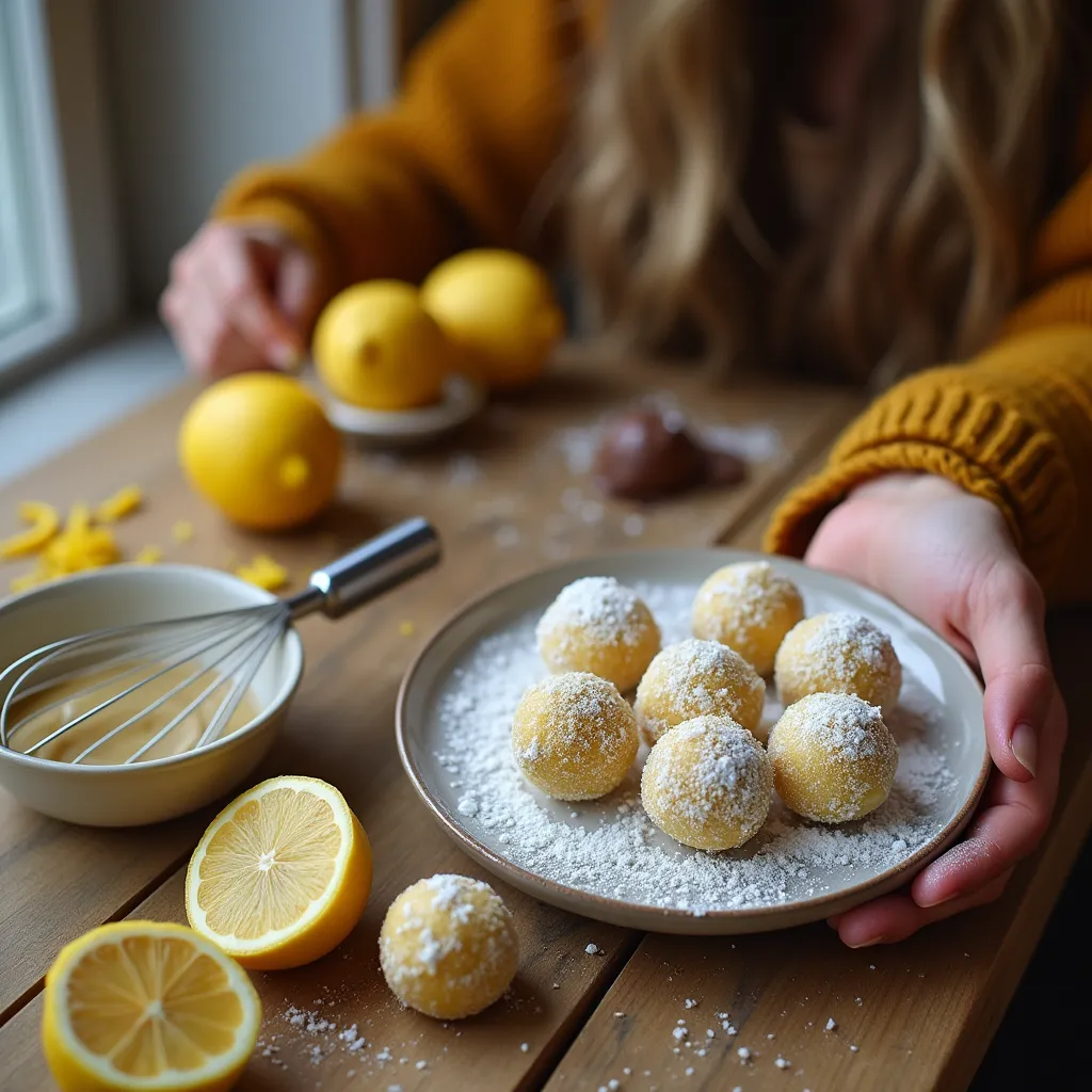 homemade lemon truffles